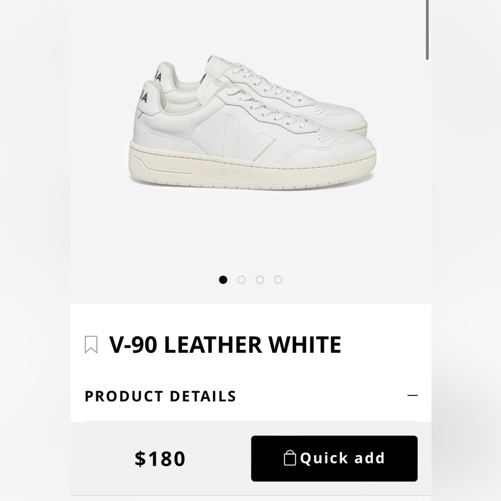 Veja leather white sneakers V-90